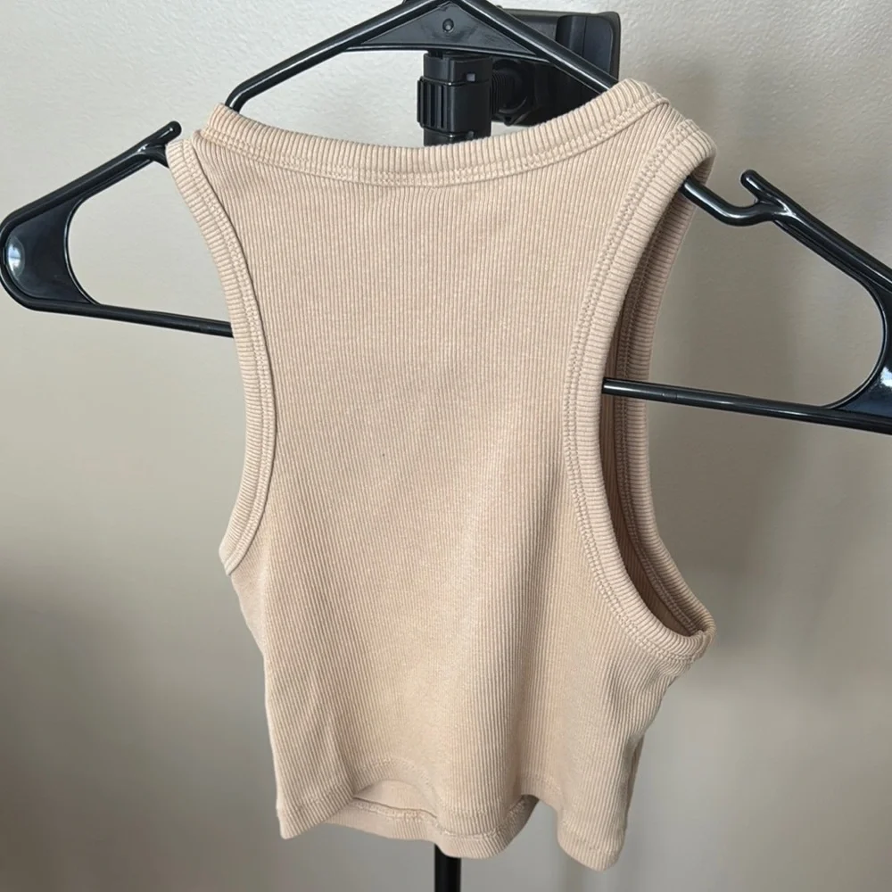 H&M Tan Ribbed Crop Top - Picture 4 of 5